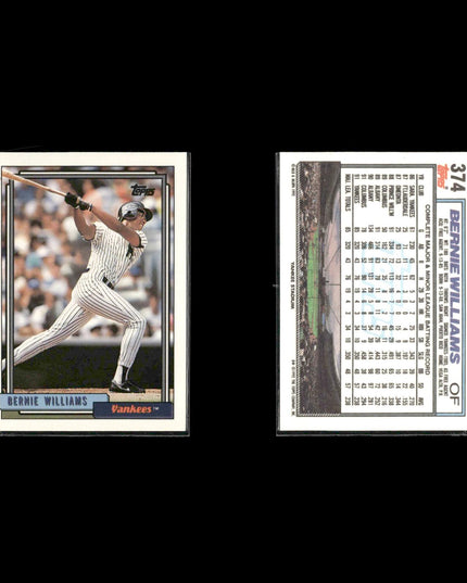 Bernie Williams New York Yankees Baseball 7-Card Lot Topps EX