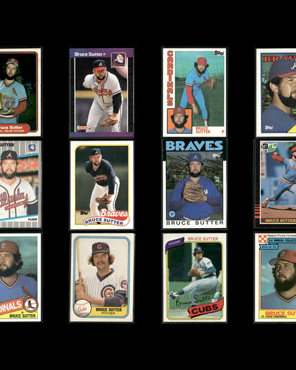 Bruce Sutter Chicago Cubs Baseball 12-Card Lot Topps EX