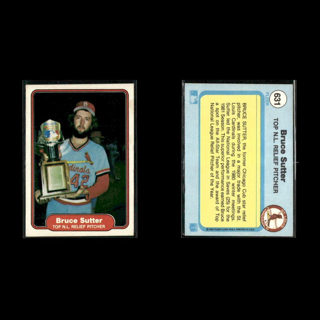 Bruce Sutter Chicago Cubs Baseball 12-Card Lot Topps EX