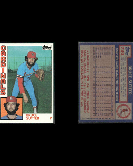 Bruce Sutter Chicago Cubs Baseball 12-Card Lot Topps EX