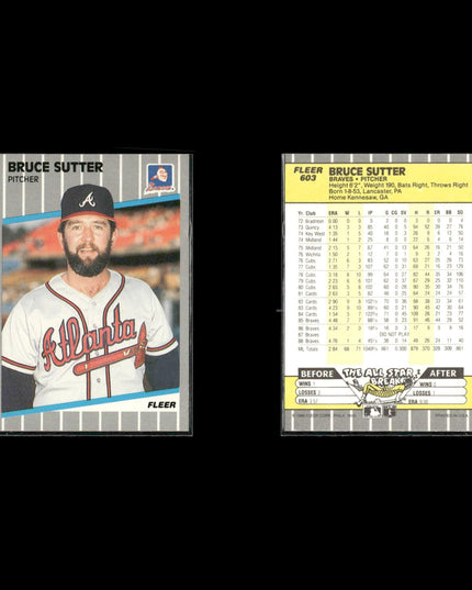 Bruce Sutter Chicago Cubs Baseball 12-Card Lot Topps EX