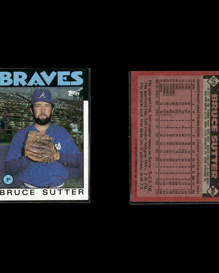 Bruce Sutter Chicago Cubs Baseball 12-Card Lot Topps EX