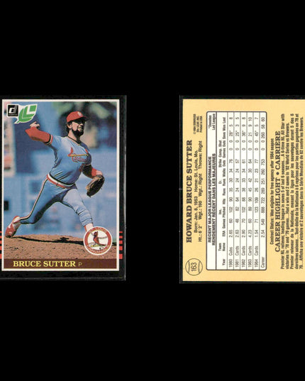 Bruce Sutter Chicago Cubs Baseball 12-Card Lot Topps EX