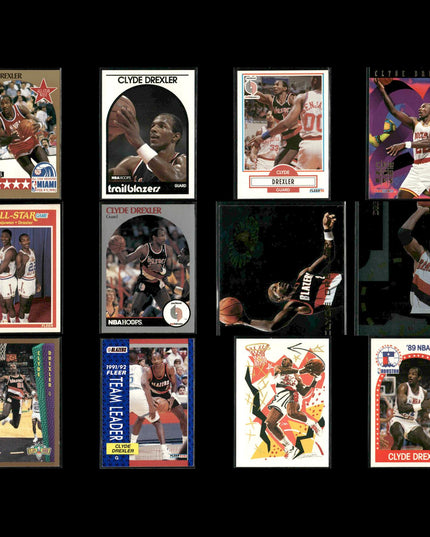 Clyde Drexler Portland Trail Blazers Basketball 12-Card Lot NBA Hoops EX