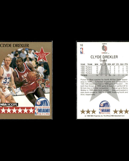Clyde Drexler Portland Trail Blazers Basketball 12-Card Lot NBA Hoops EX