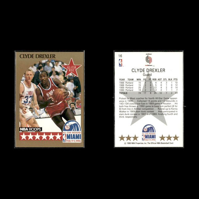 Clyde Drexler Portland Trail Blazers Basketball 12-Card Lot NBA Hoops EX