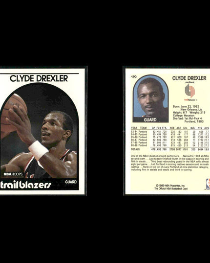 Clyde Drexler Portland Trail Blazers Basketball 12-Card Lot NBA Hoops EX