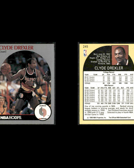 Clyde Drexler Portland Trail Blazers Basketball 12-Card Lot NBA Hoops EX