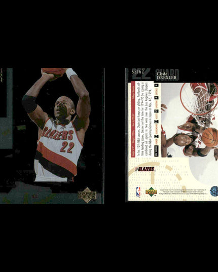 Clyde Drexler Portland Trail Blazers Basketball 12-Card Lot NBA Hoops EX