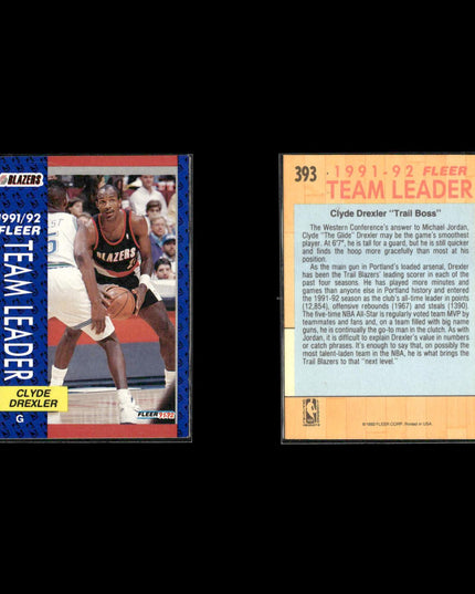 Clyde Drexler Portland Trail Blazers Basketball 12-Card Lot NBA Hoops EX
