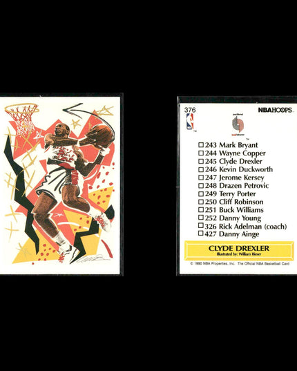 Clyde Drexler Portland Trail Blazers Basketball 12-Card Lot NBA Hoops EX