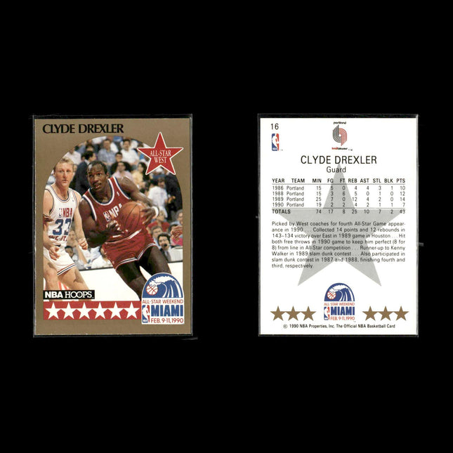Clyde Drexler Portland Trail Blazers Basketball 7-Card Lot NBA Hoops EX