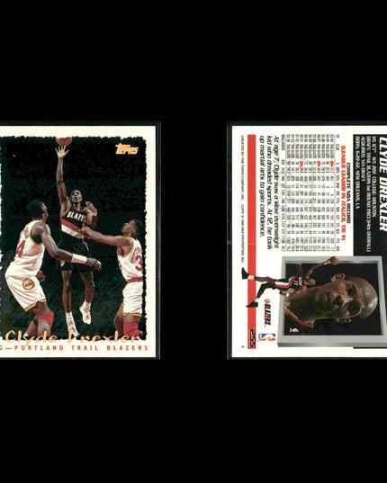 Clyde Drexler Portland Trail Blazers Basketball 7-Card Lot NBA Hoops EX