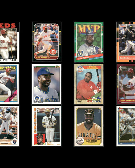 Dave Parker Pittsburgh Pirates Baseball 12-Card Lot Topps EX