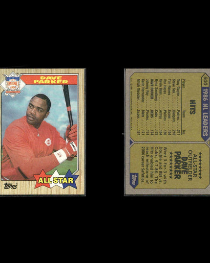 Dave Parker Pittsburgh Pirates Baseball 12-Card Lot Topps EX