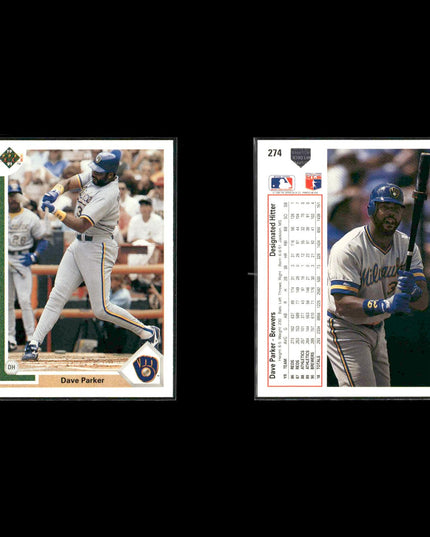 Dave Parker Pittsburgh Pirates Baseball 12-Card Lot Topps EX