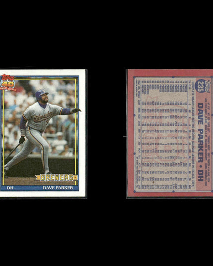 Dave Parker Pittsburgh Pirates Baseball 12-Card Lot Topps EX