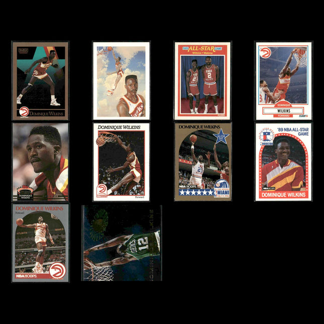 Dominique Wilkins Atlanta Hawks Basketball 10-Card Lot NBA Hoops EX