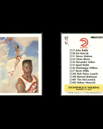 Dominique Wilkins Atlanta Hawks Basketball 10-Card Lot NBA Hoops EX