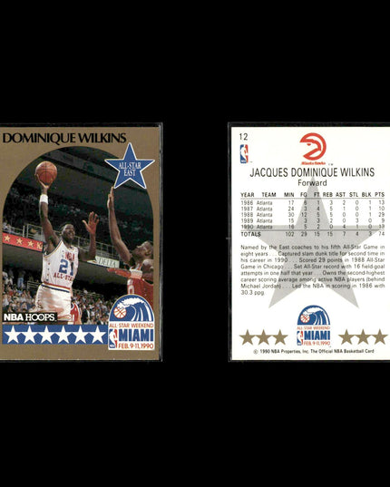 Dominique Wilkins Atlanta Hawks Basketball 10-Card Lot NBA Hoops EX