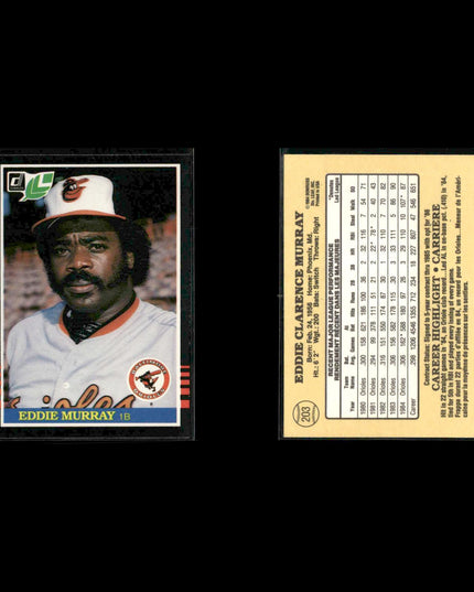 Eddie Murray Baltimore Orioles Baseball 8-Card Lot Topps EX