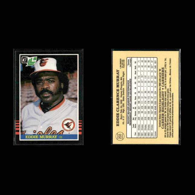 Eddie Murray Baltimore Orioles Baseball 8-Card Lot Topps EX