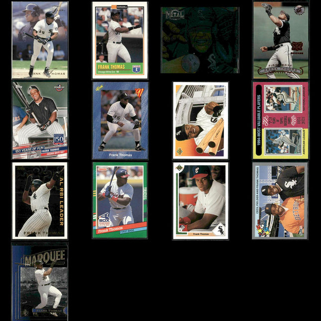 Frank Thomas White Sox Card Lot (13) Topps Donruss UD HOF Assorted