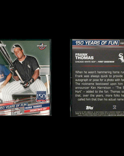 Frank Thomas White Sox Card Lot (13) Topps Donruss UD HOF Assorted