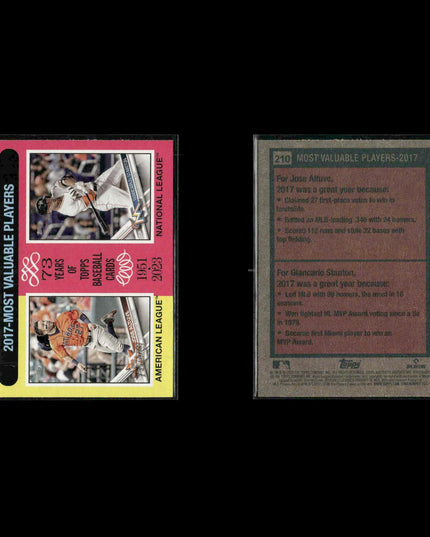 Giancarlo Stanton Miami Marlins Baseball 8-Card Lot Topps EX