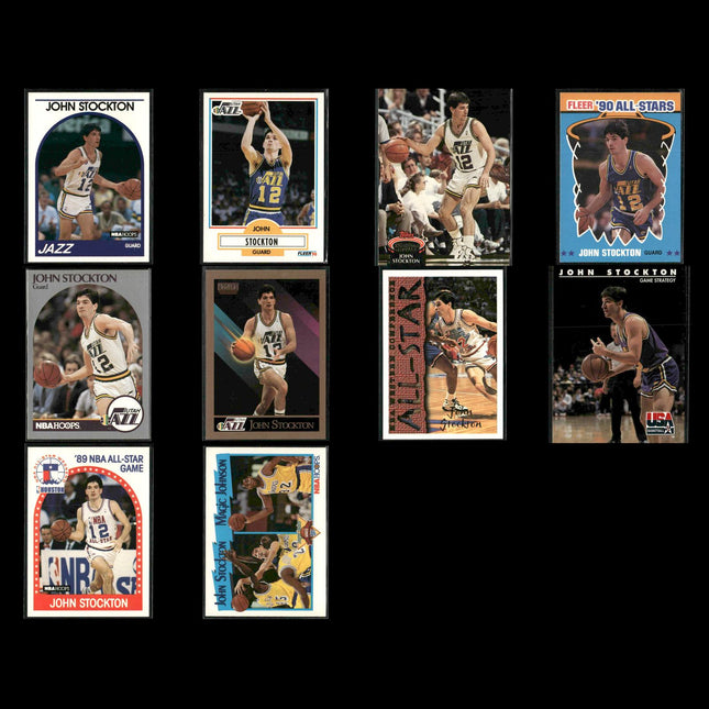 John Stockton Utah Jazz Basketball 10-Card Lot NBA Hoops EX