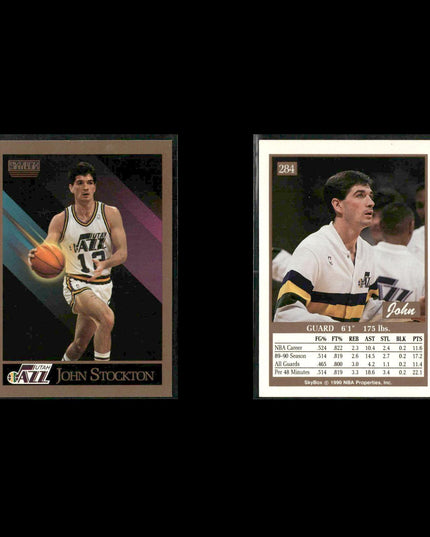 John Stockton Utah Jazz Basketball 10-Card Lot NBA Hoops EX