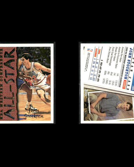 John Stockton Utah Jazz Basketball 10-Card Lot NBA Hoops EX