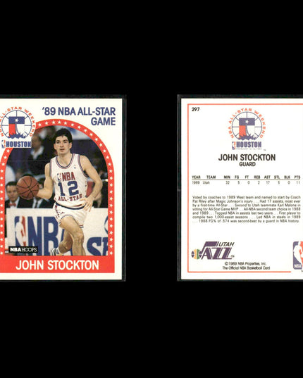John Stockton Utah Jazz Basketball 10-Card Lot NBA Hoops EX