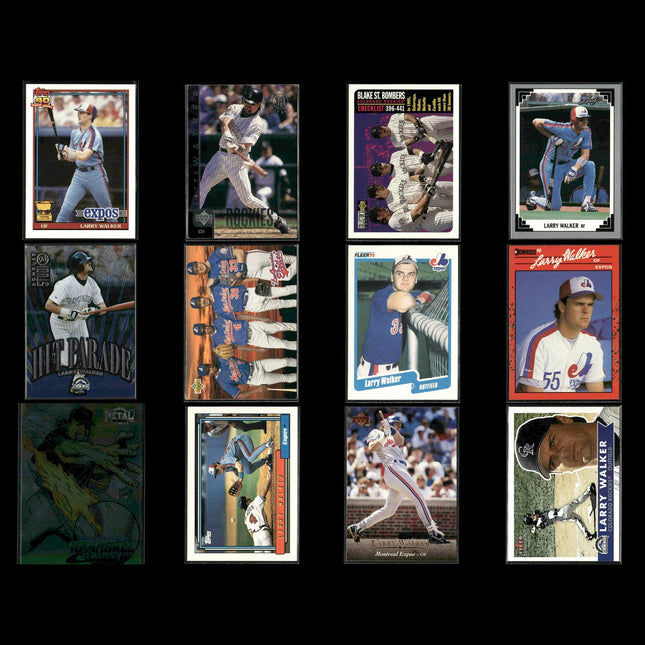 Larry Walker Colorado Rockies Baseball 12-Card Lot Topps EX
