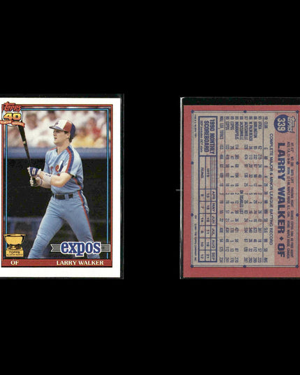 Larry Walker Colorado Rockies Baseball 12-Card Lot Topps EX