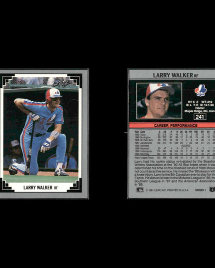 Larry Walker Colorado Rockies Baseball 12-Card Lot Topps EX