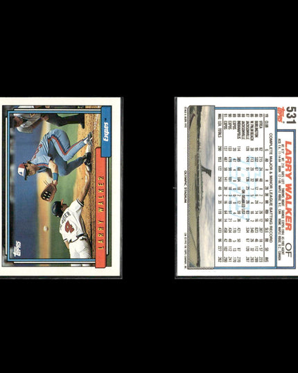 Larry Walker Colorado Rockies Baseball 12-Card Lot Topps EX