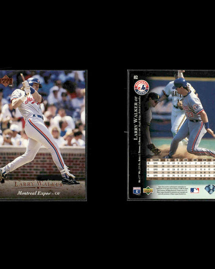 Larry Walker Colorado Rockies Baseball 12-Card Lot Topps EX