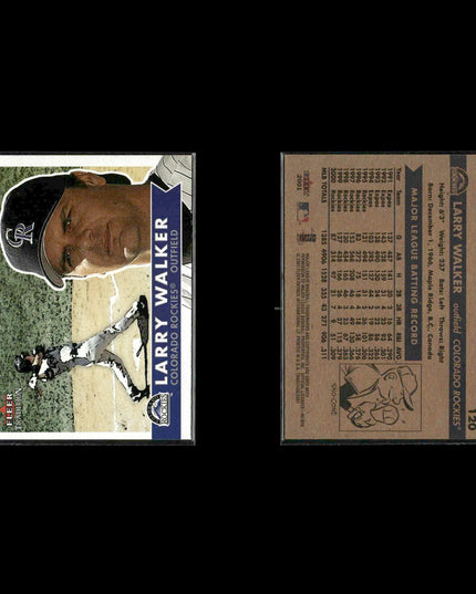 Larry Walker Colorado Rockies Baseball 12-Card Lot Topps EX