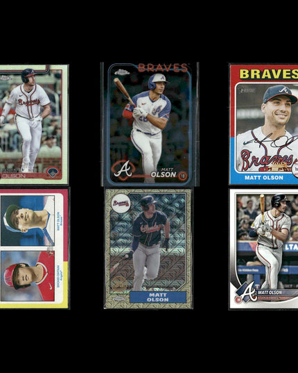 Matt Olson Oakland Athletics Baseball 6-Card Lot Topps EX