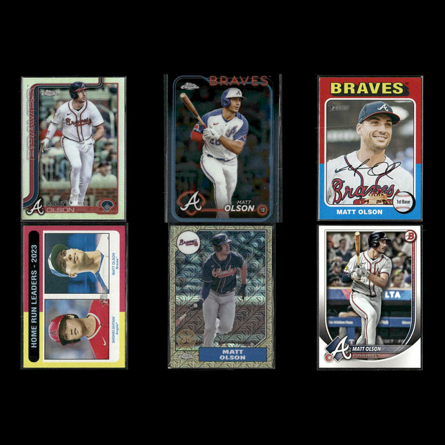 Matt Olson Oakland Athletics Baseball 6-Card Lot Topps EX
