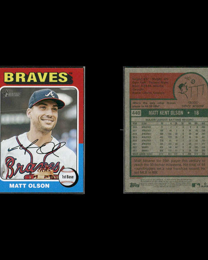 Matt Olson Oakland Athletics Baseball 6-Card Lot Topps EX