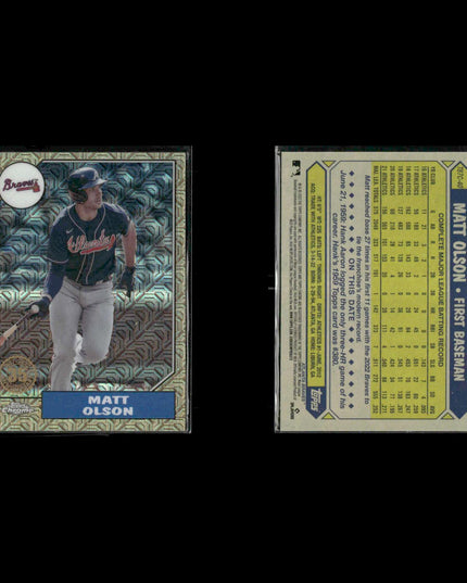 Matt Olson Oakland Athletics Baseball 6-Card Lot Topps EX