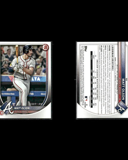Matt Olson Oakland Athletics Baseball 6-Card Lot Topps EX