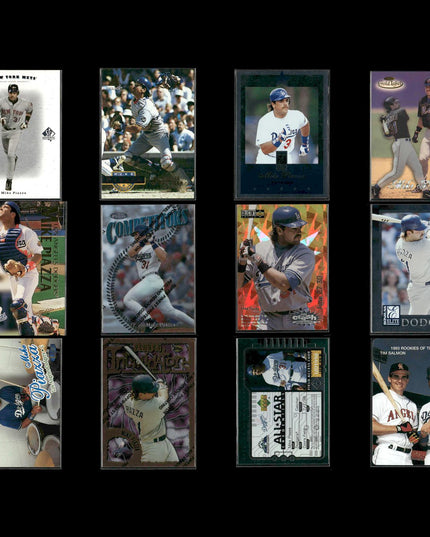 Mike Piazza Los Angeles Dodgers Baseball 12-Card Lot Topps EX