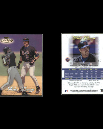 Mike Piazza Los Angeles Dodgers Baseball 12-Card Lot Topps EX