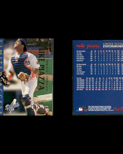 Mike Piazza Los Angeles Dodgers Baseball 12-Card Lot Topps EX