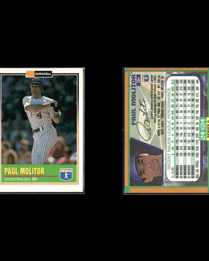 Paul Molitor Milwaukee Brewers Baseball 11-Card Lot Topps EX