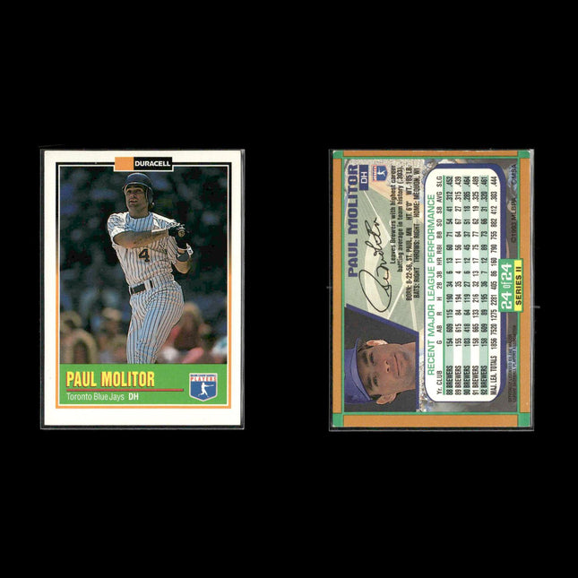 Paul Molitor Milwaukee Brewers Baseball 11-Card Lot Topps EX
