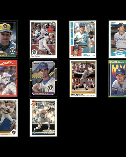 Paul Molitor Brewers Card Lot (10) OPC Topps Fleer Donruss HOF Assorted